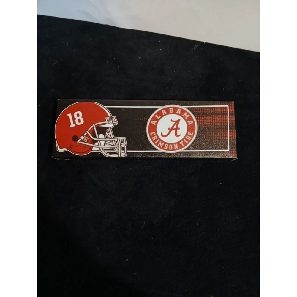 Alabama Crimson Tide #18 Football Decorative Sign Wall Decor